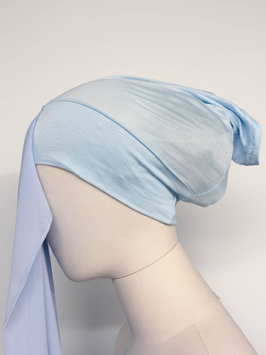 Hijab avec aimants intégrés en Mousseline - Beige