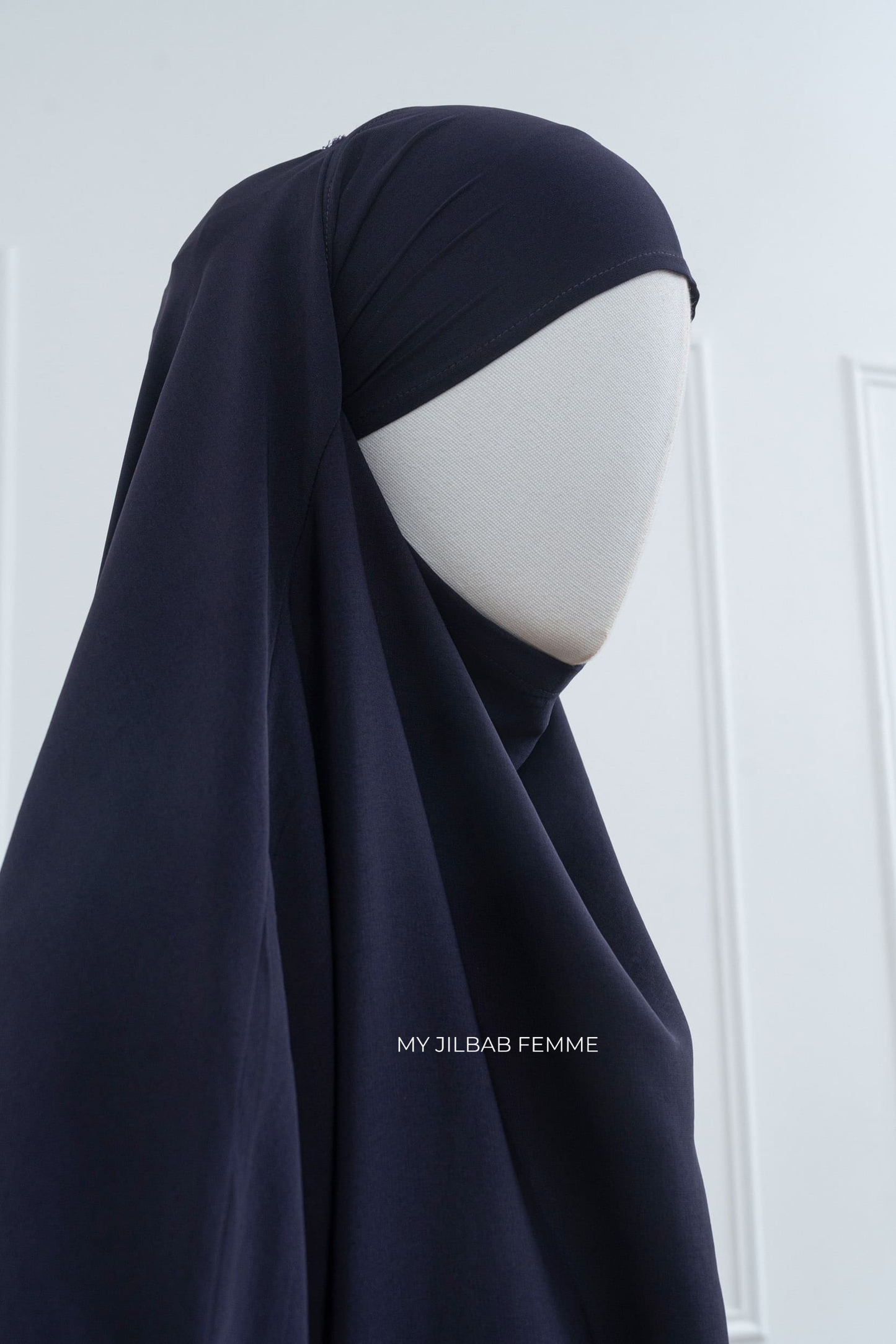Jilbab 2 pièces - Bleu Marine - Petite Taille