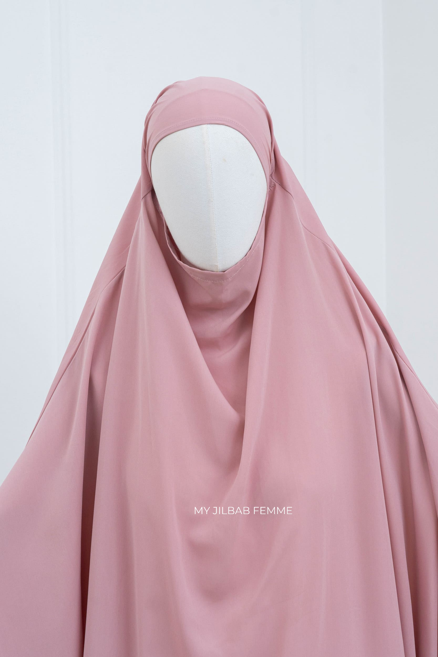Jilbab 2 pièces - Rose - Petite Taille