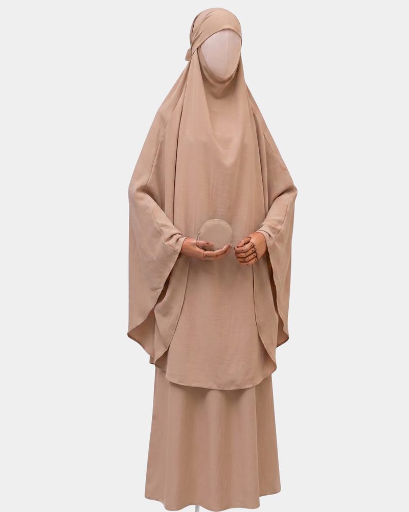Ensemble de Prière Compact Jilbab — Camel