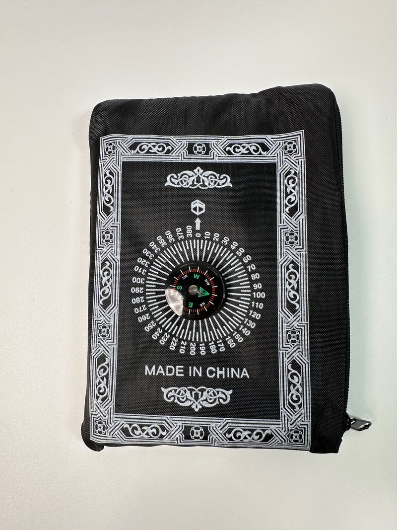 Tapis de prière de poche avec boussole