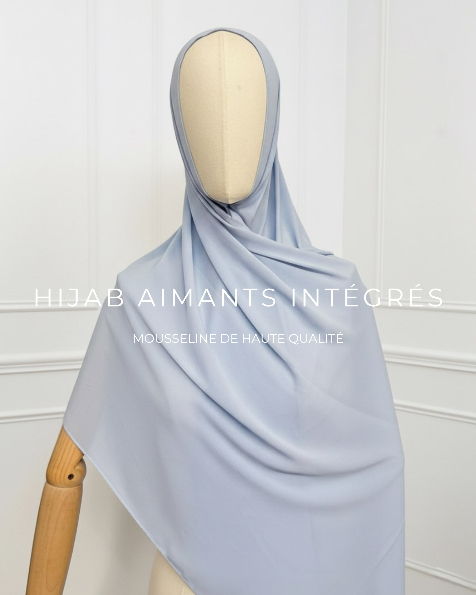 Hijab avec aimants intégrés