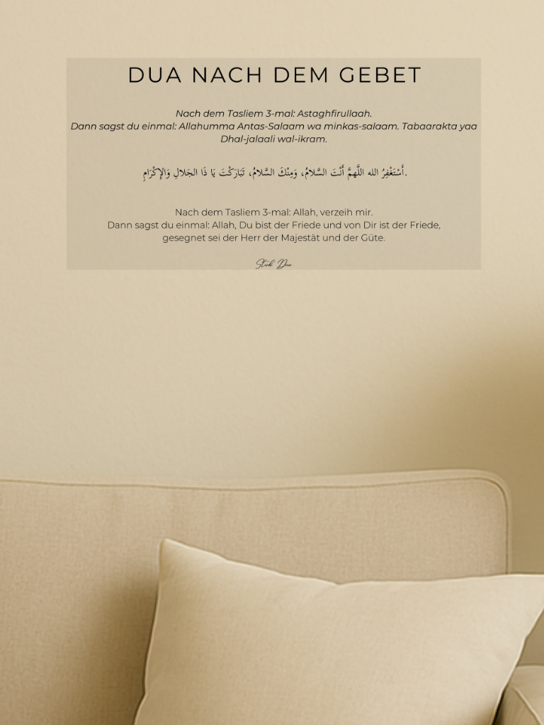 Sticky Doua après la prière