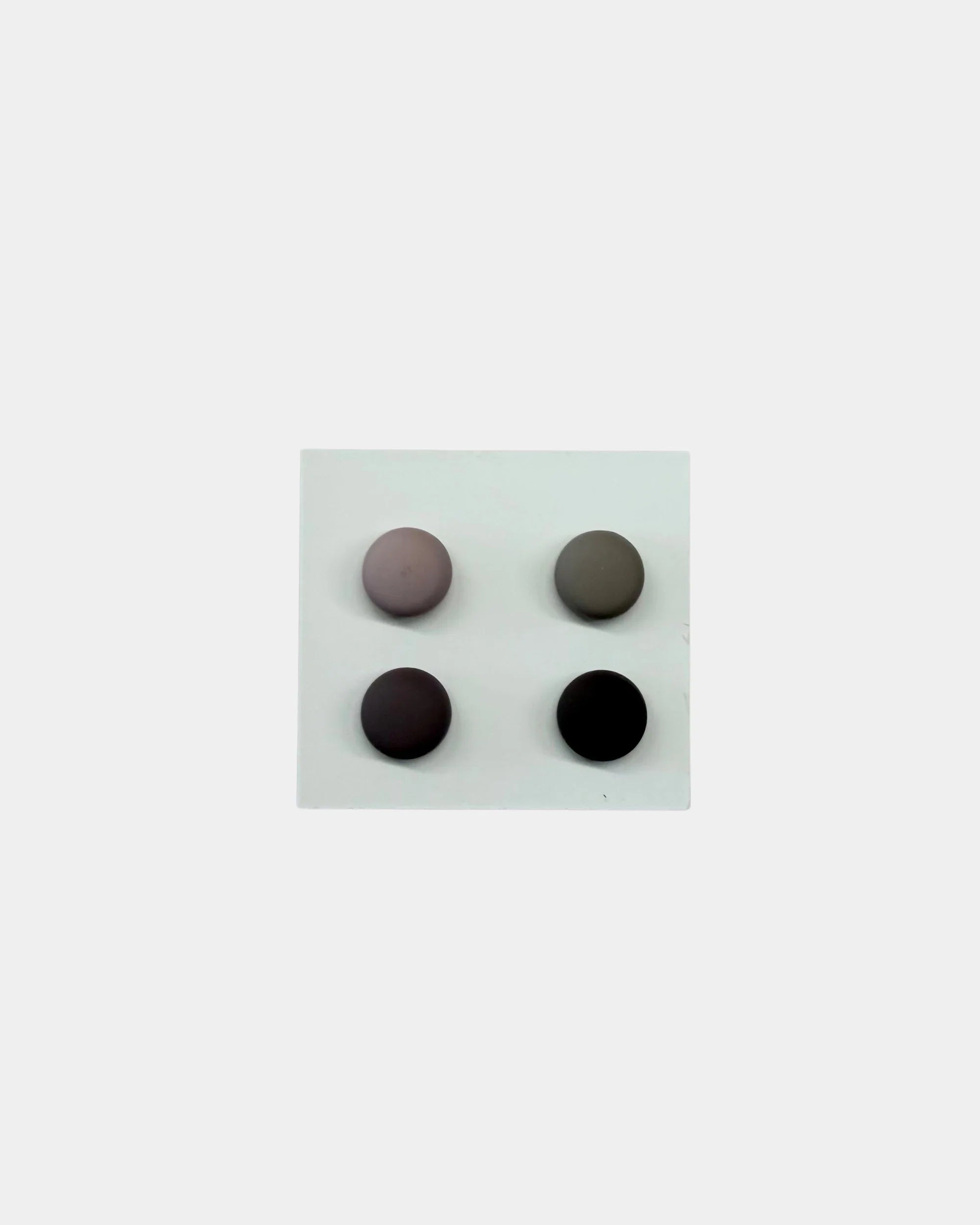 Lot de 4 aimants pour hijab MJF, variante 1 : mauve, kaki, brun foncé et noir