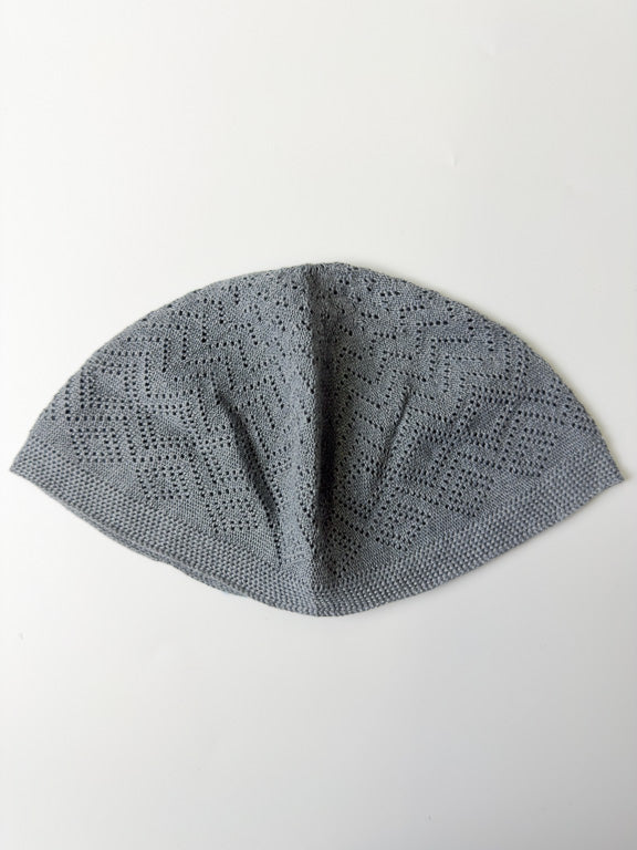 chéchia gris en coton