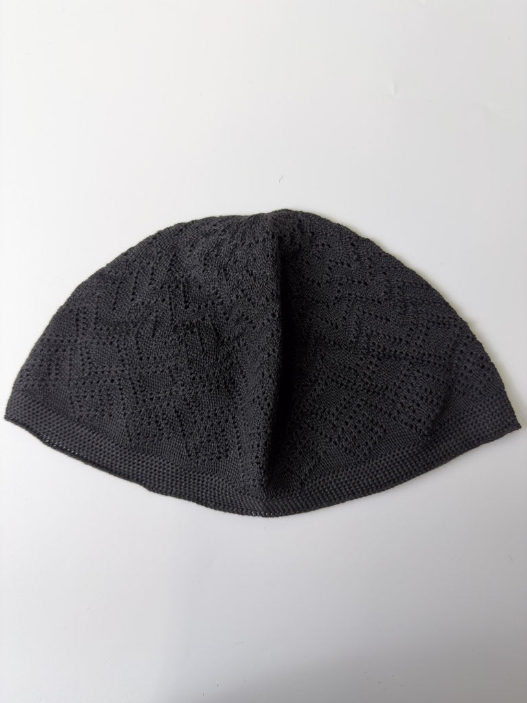 chechia noir en coton