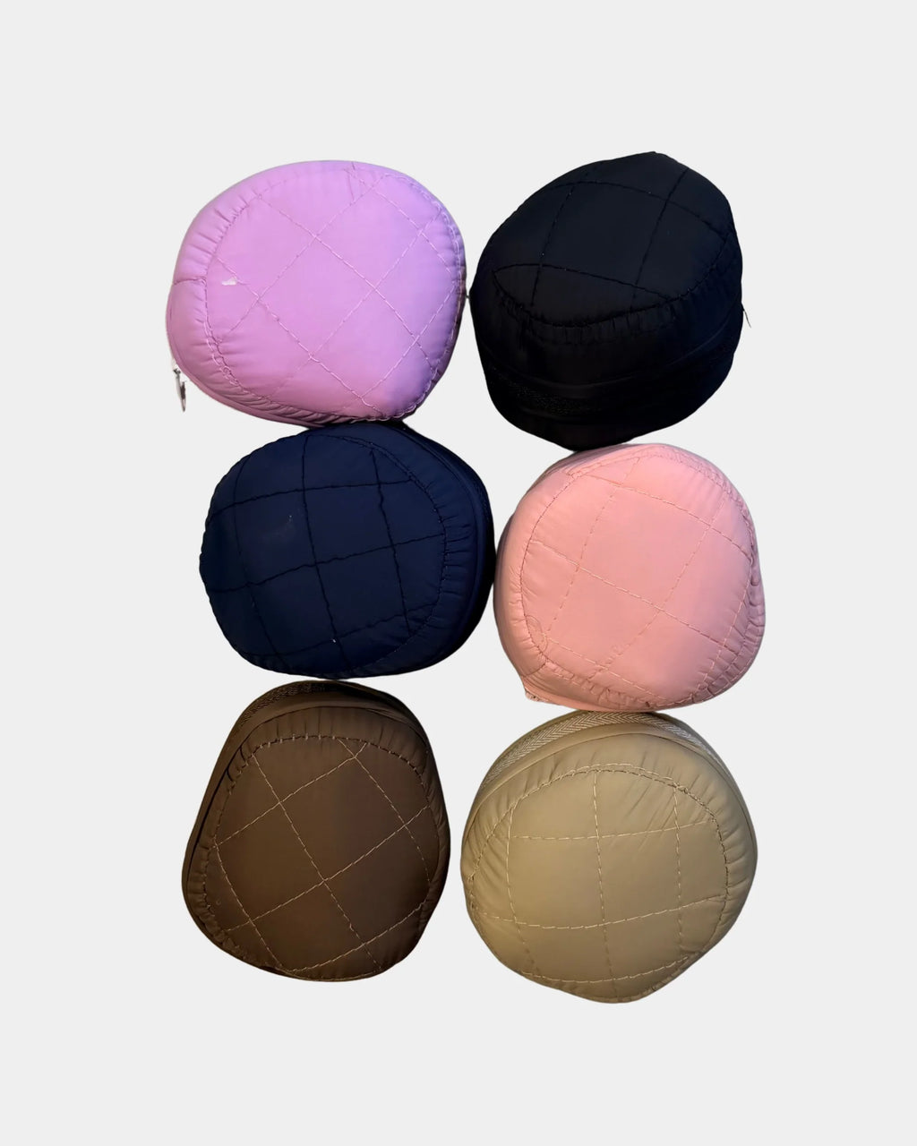 Pochette de rangement assortie de l'ensemble de prière jilbab compact MJF, coloris lilas, noir, bleu marine, rose, marron et camel