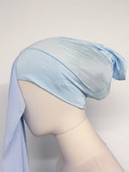 Hijab avec aimants intégrés en Mousseline - Gris Clair