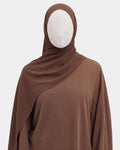 Hijab avec aimants intégrés en Mousseline - Taupe
