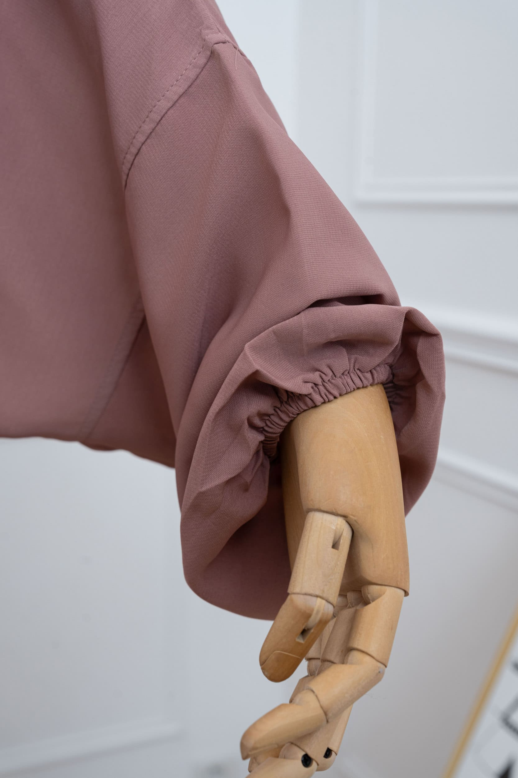 jilbab une pièce beige rose manche