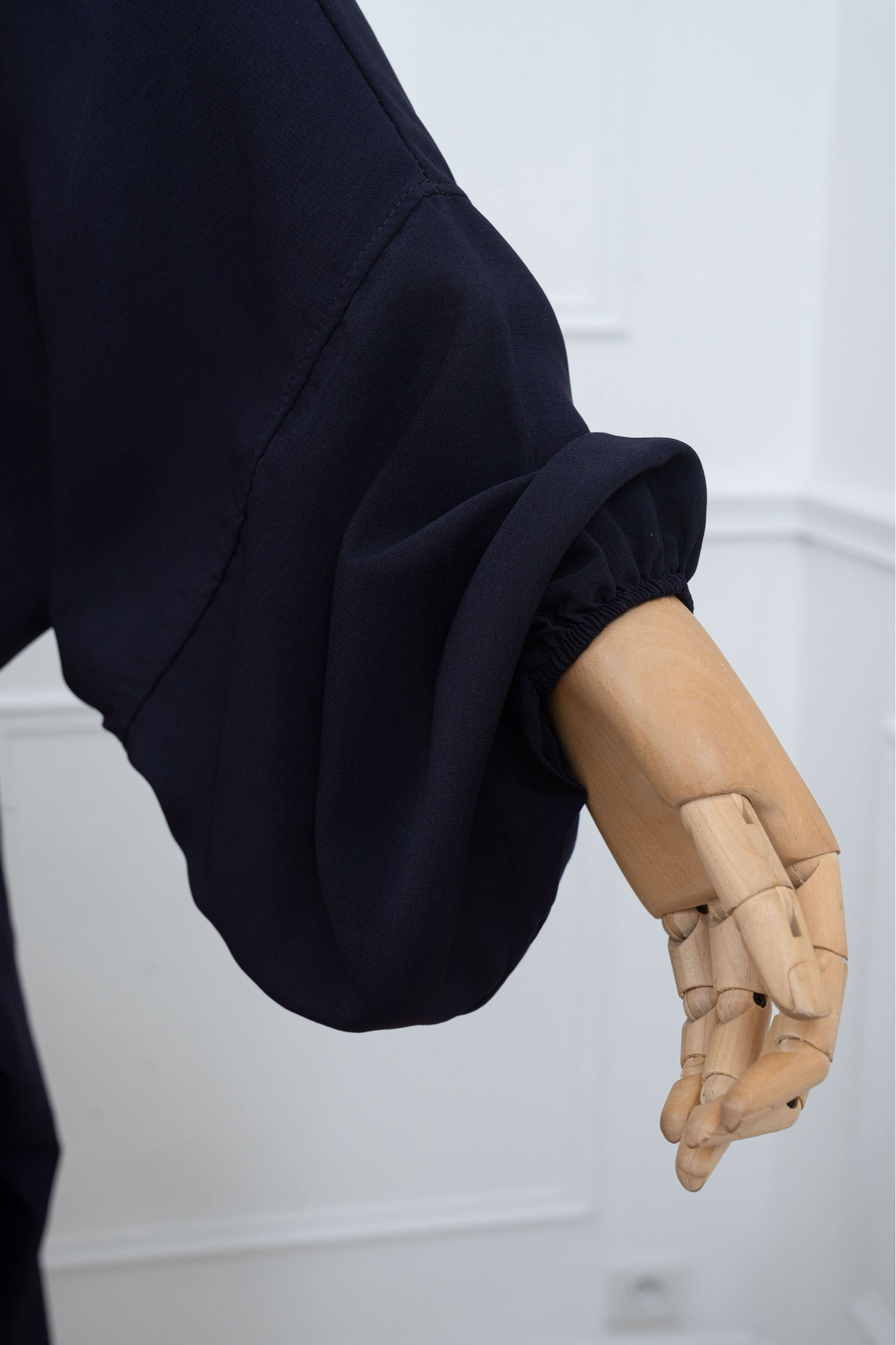 jilbab une pièce bleu marine manche