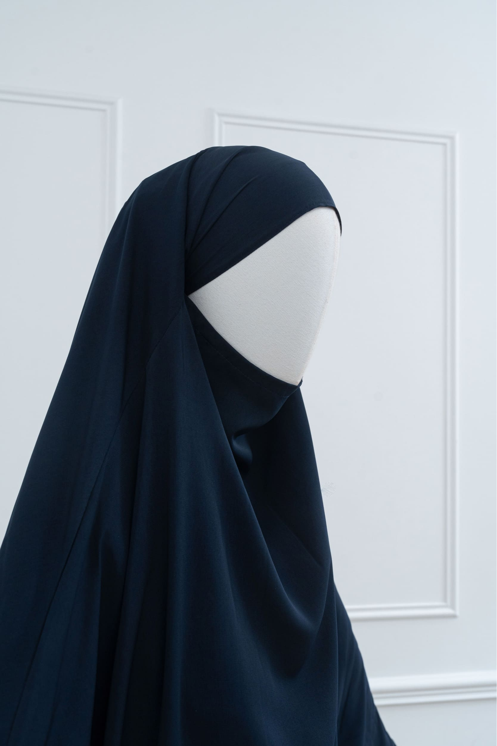 jilbab une pièce bleu pétrole hijab profil