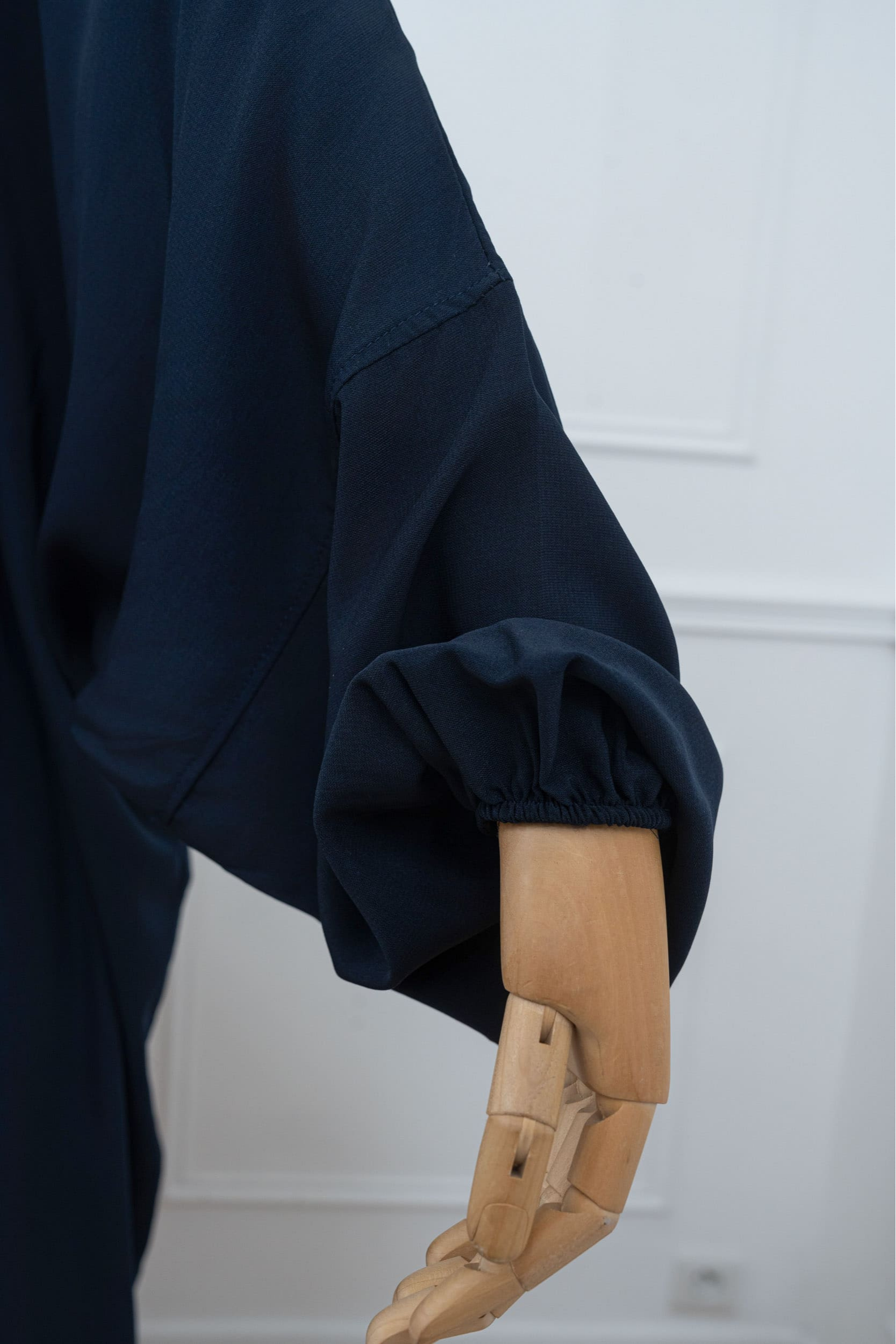 jilbab une pièce bleu pétrole manche