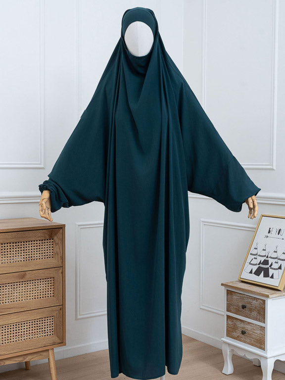 Jilbab 1 pièce - Bleu pétrole