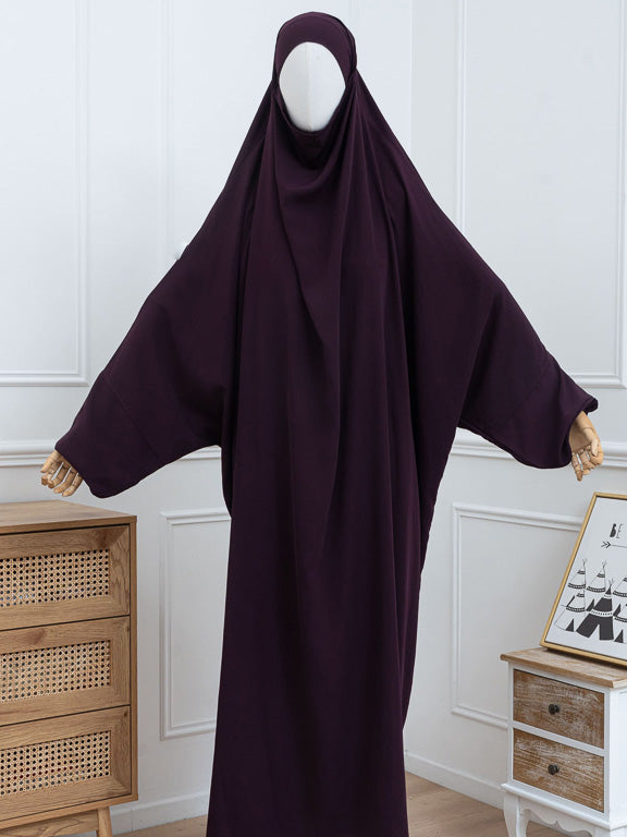 Jilbab 1 pièce - Violet framboise