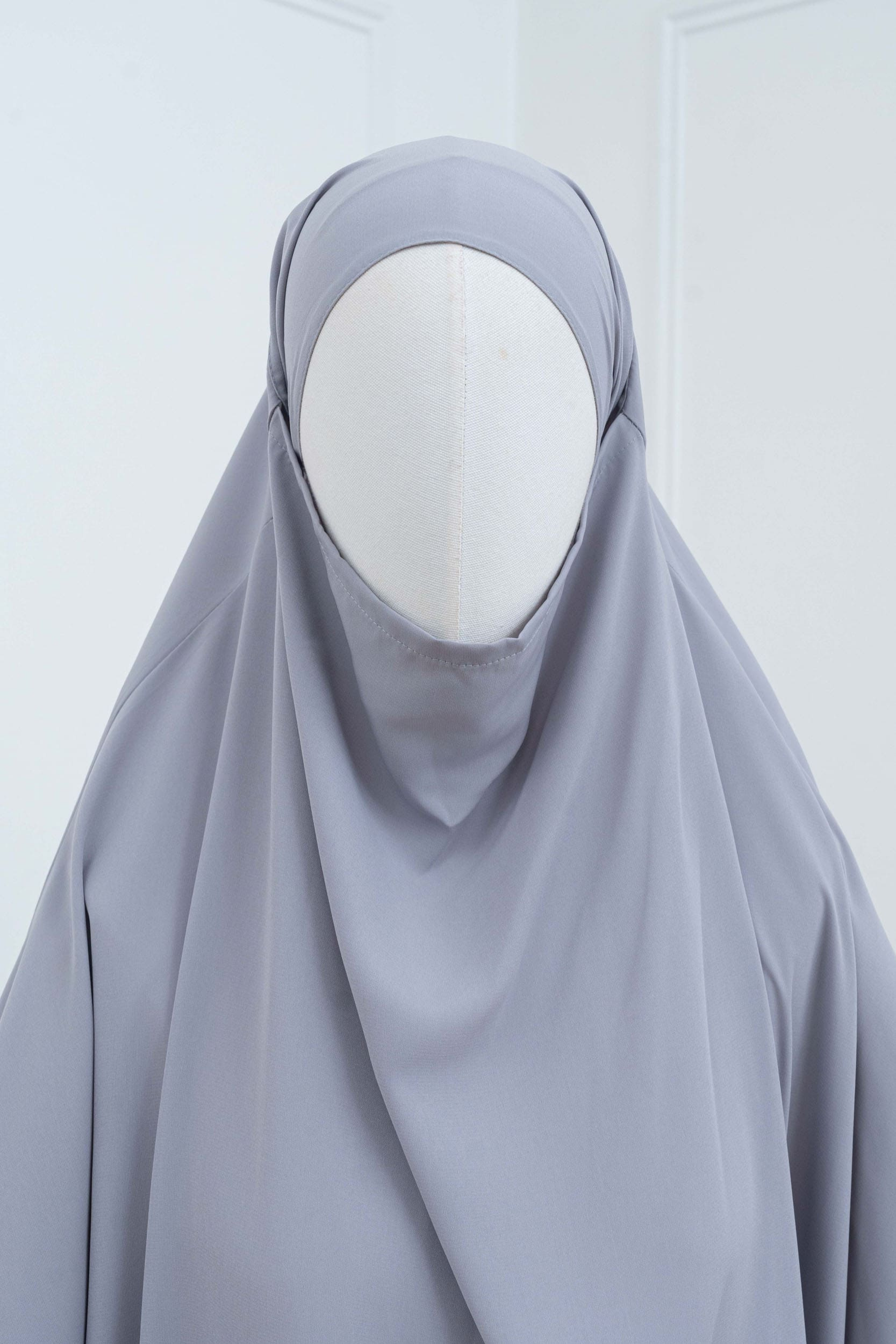 jilbab une pièce gris clair hijab