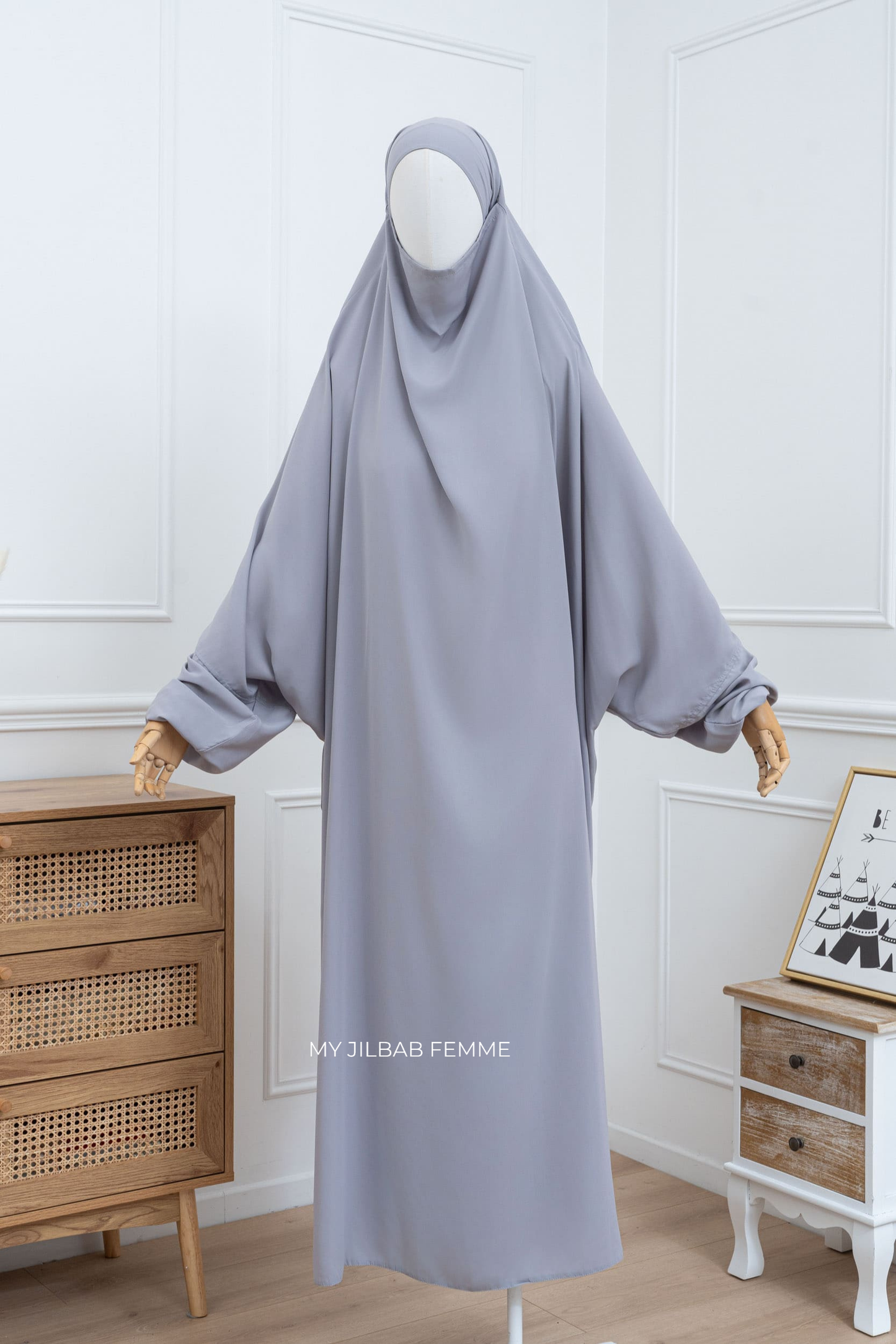 Jilbab 1 pièce - Gris clair