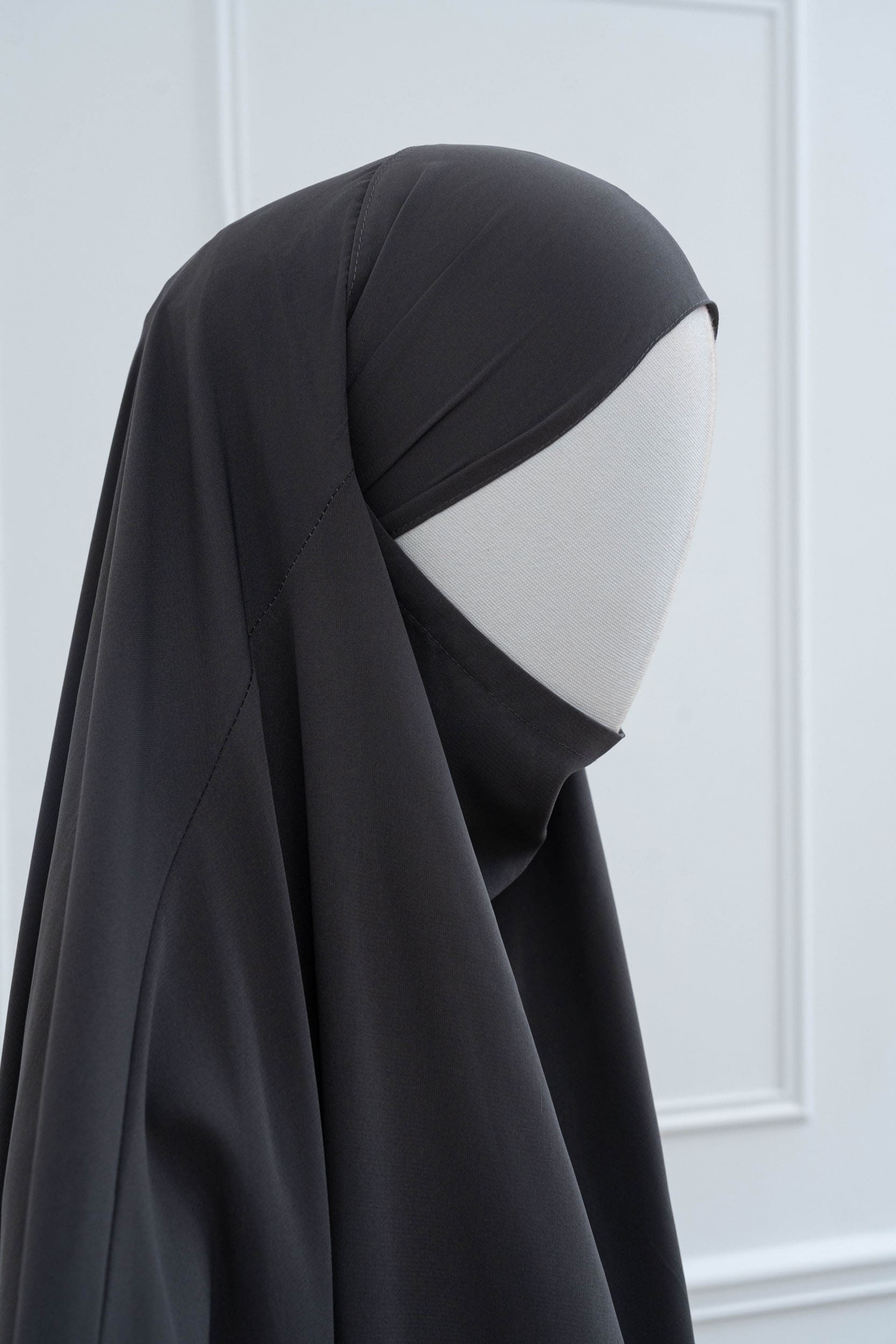jilbab une pièce gris hijab profil