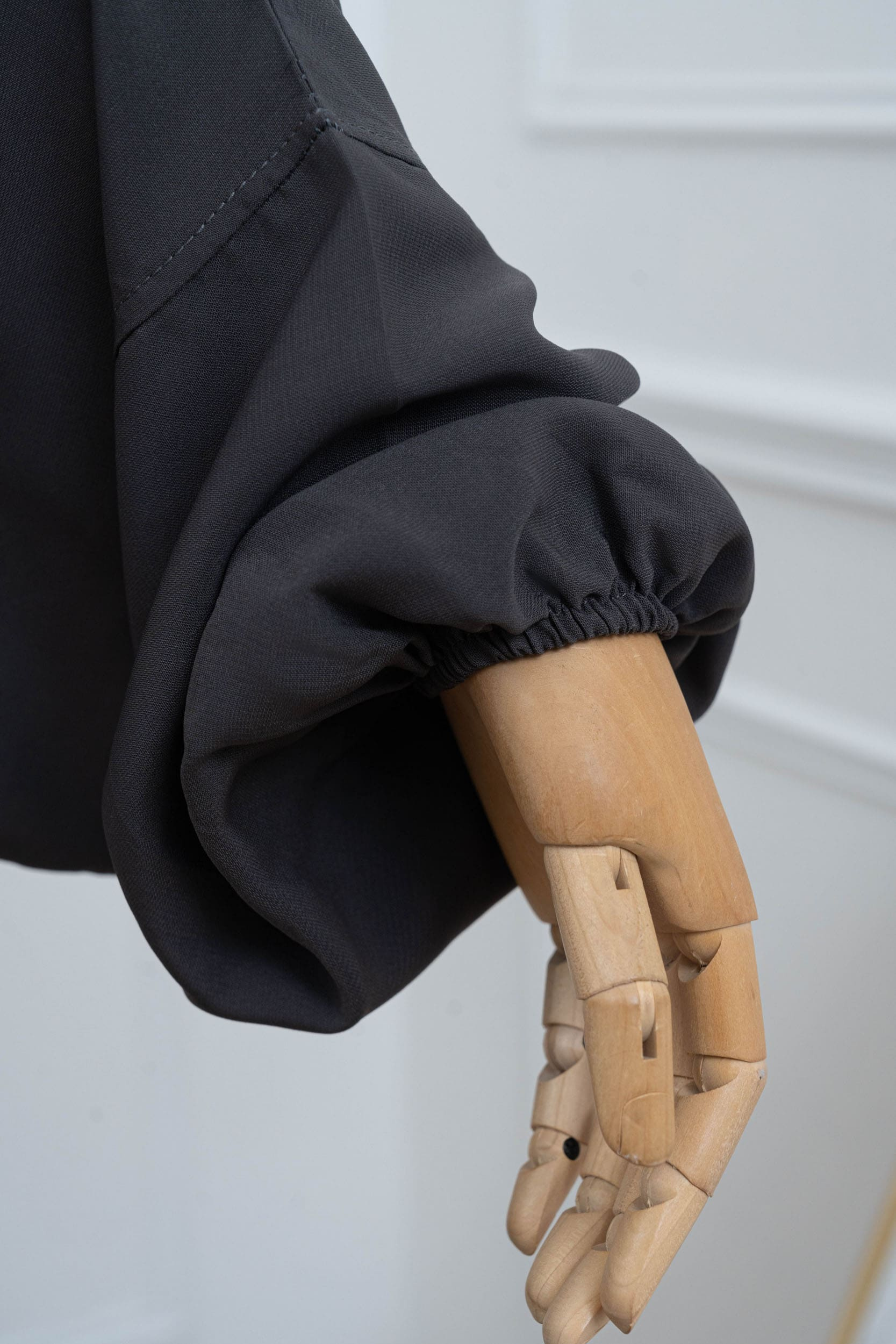 jilbab une pièce gris manche