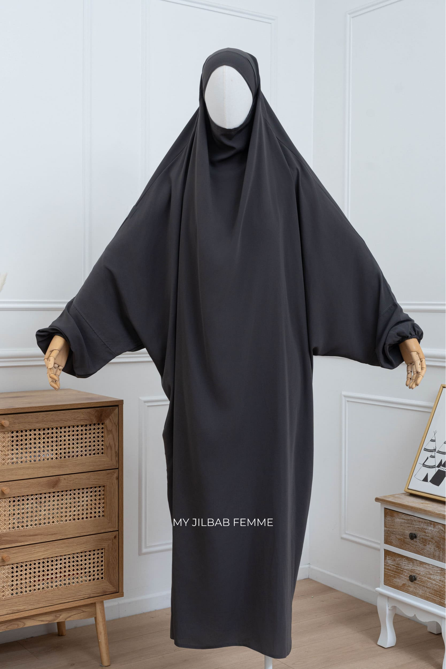 Jilbab 1 pièce - Gris foncé