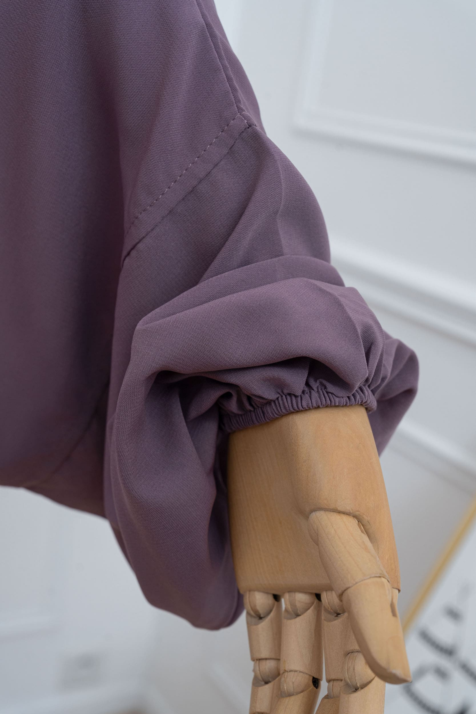 jilbab une pièce lilas manche