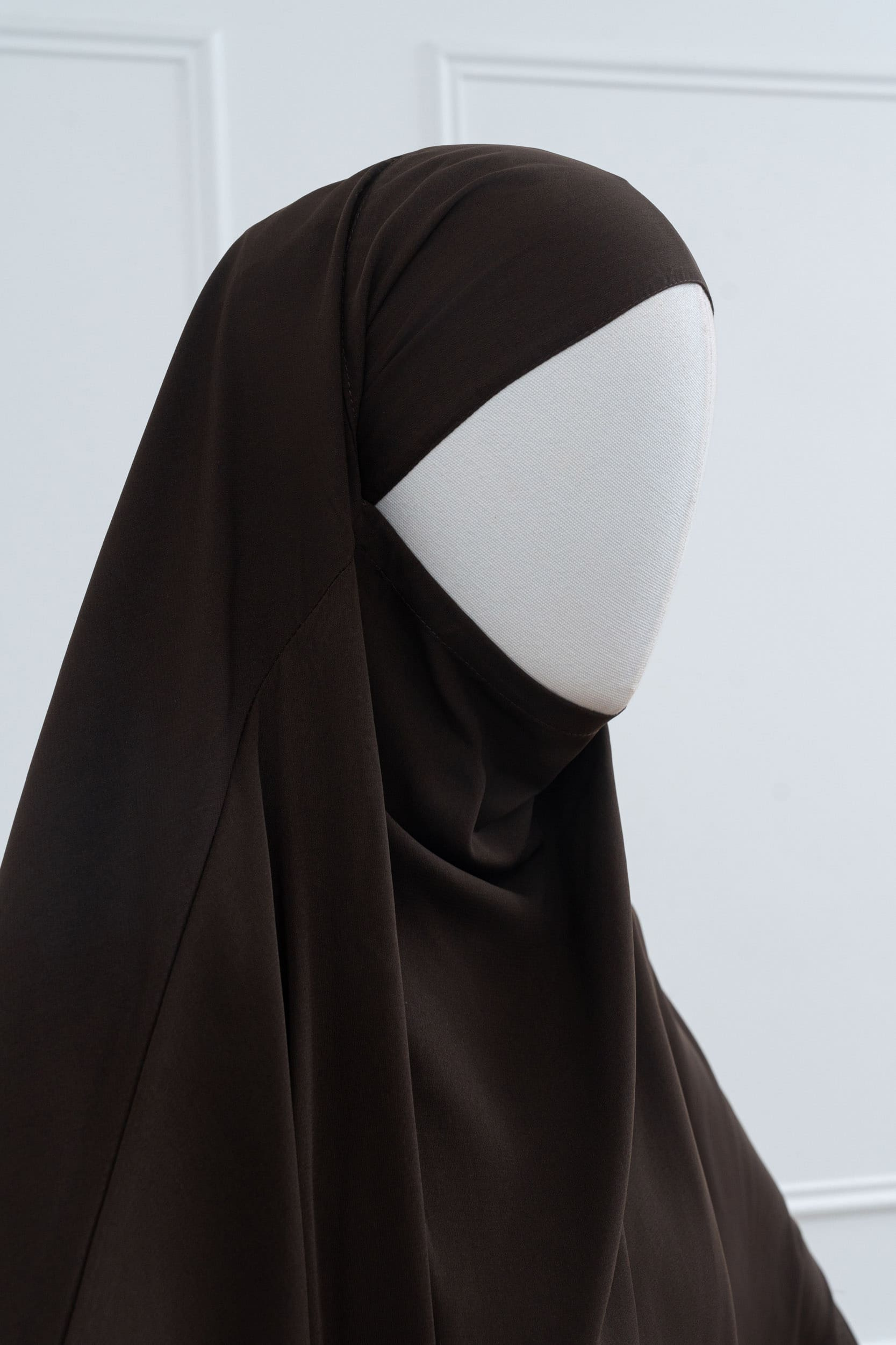 jilbab une pièce marron hijab profil