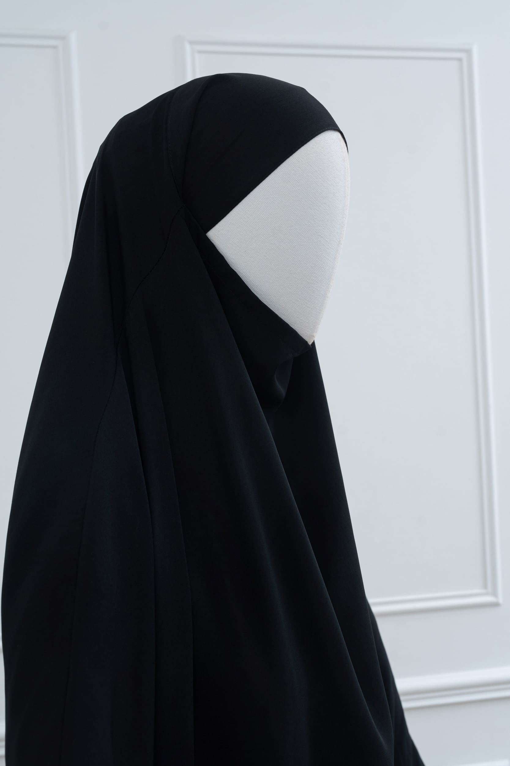 jilbab une pièce noir hijab profil