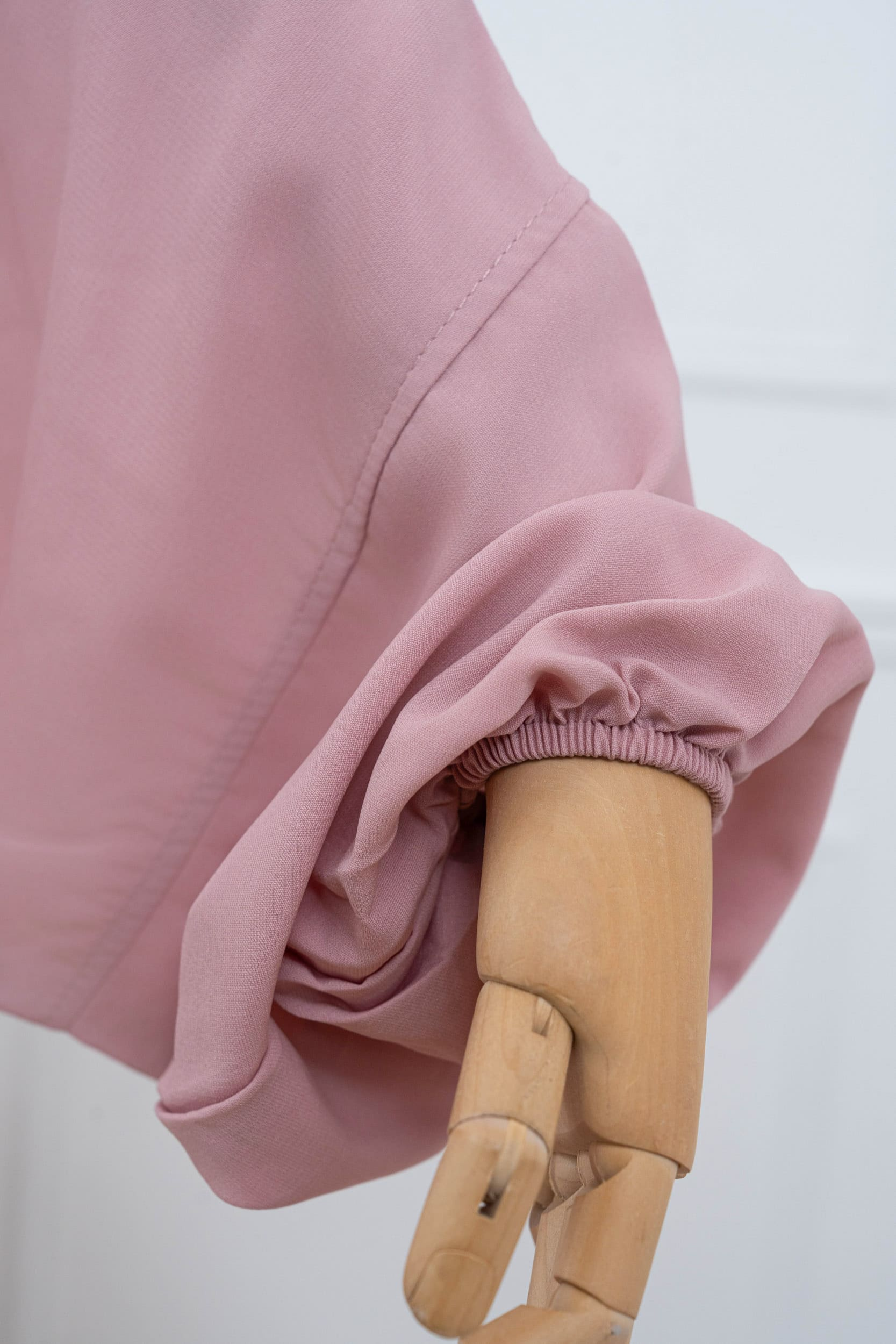 jilbab une pièce rose manche
