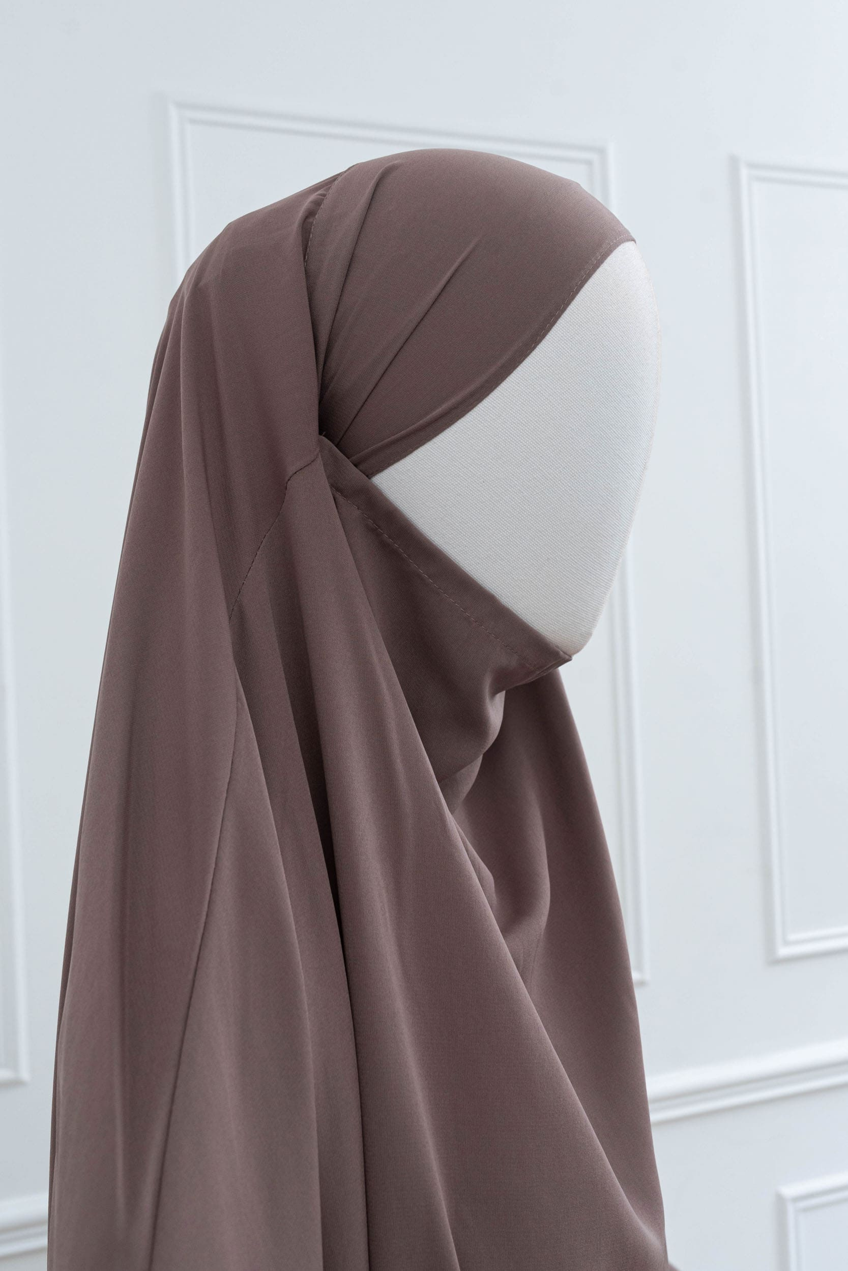 jilbab une pièce taupe profil hijab