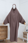 jilbab une pièce taupe face