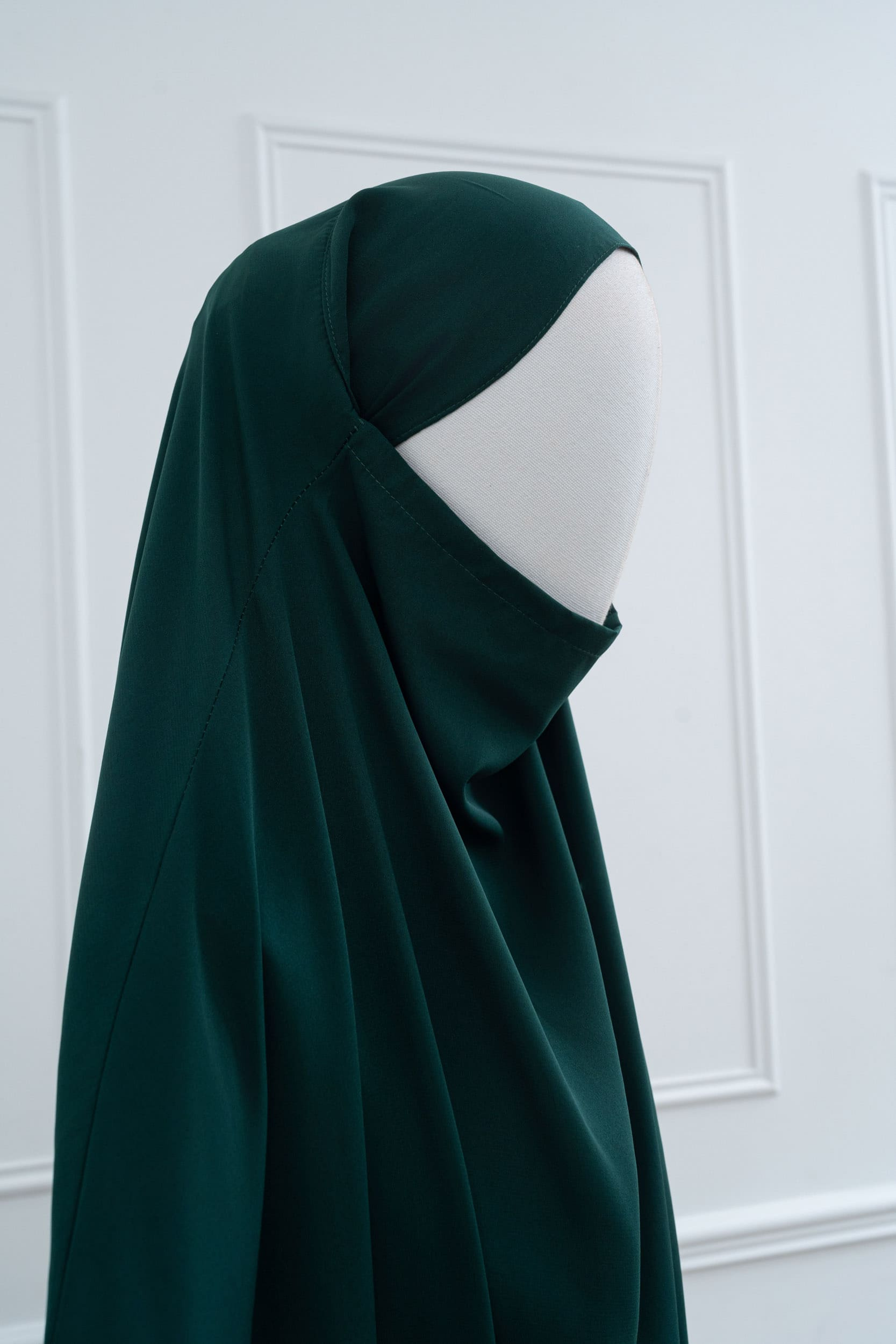 jilbab une pièce vert forêt Hijab profil