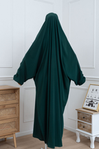 jilbab une pièce vert forêt dos