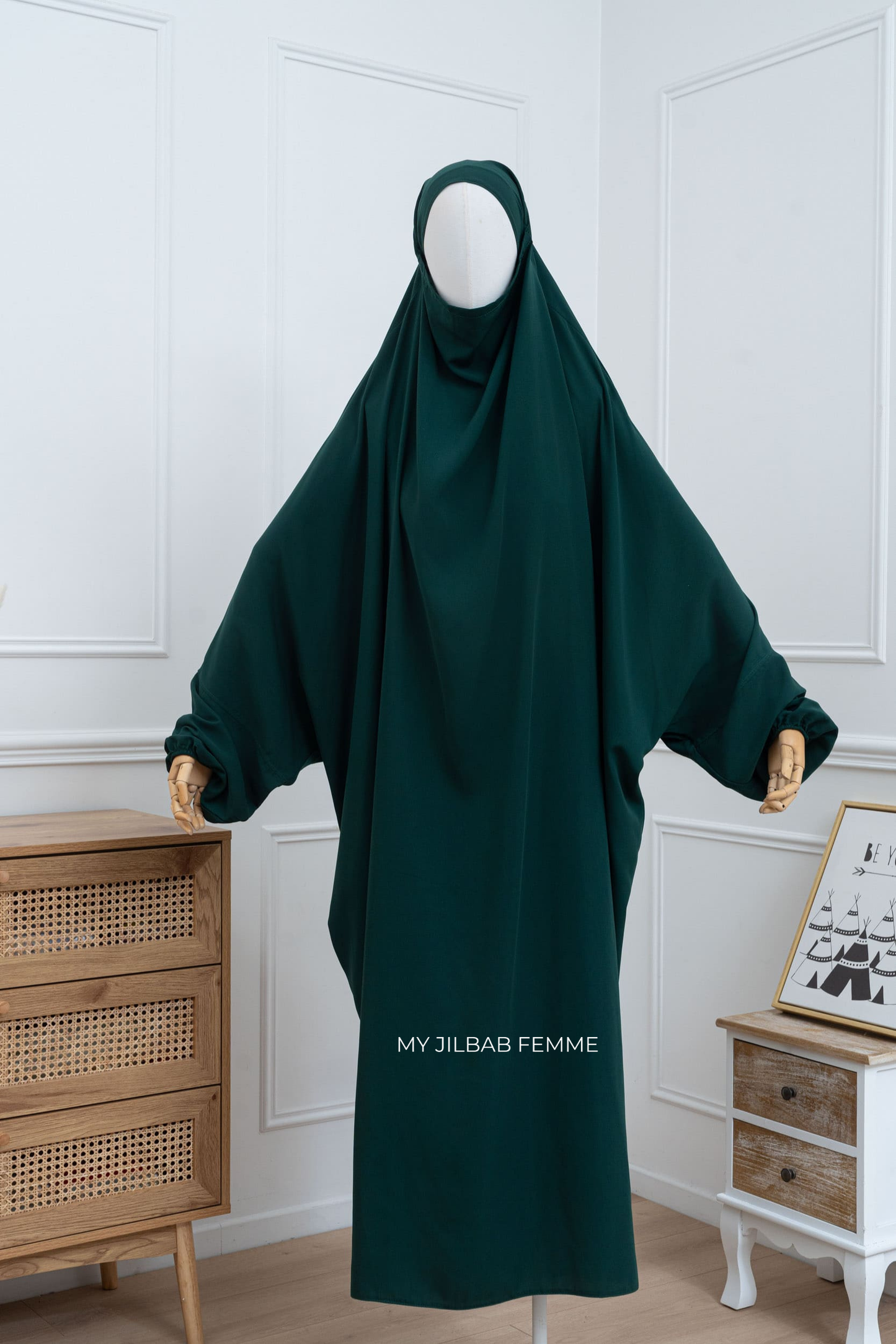 Jilbab 1 pièce - Vert Fôret