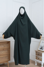 jilbab une pièce kaki face