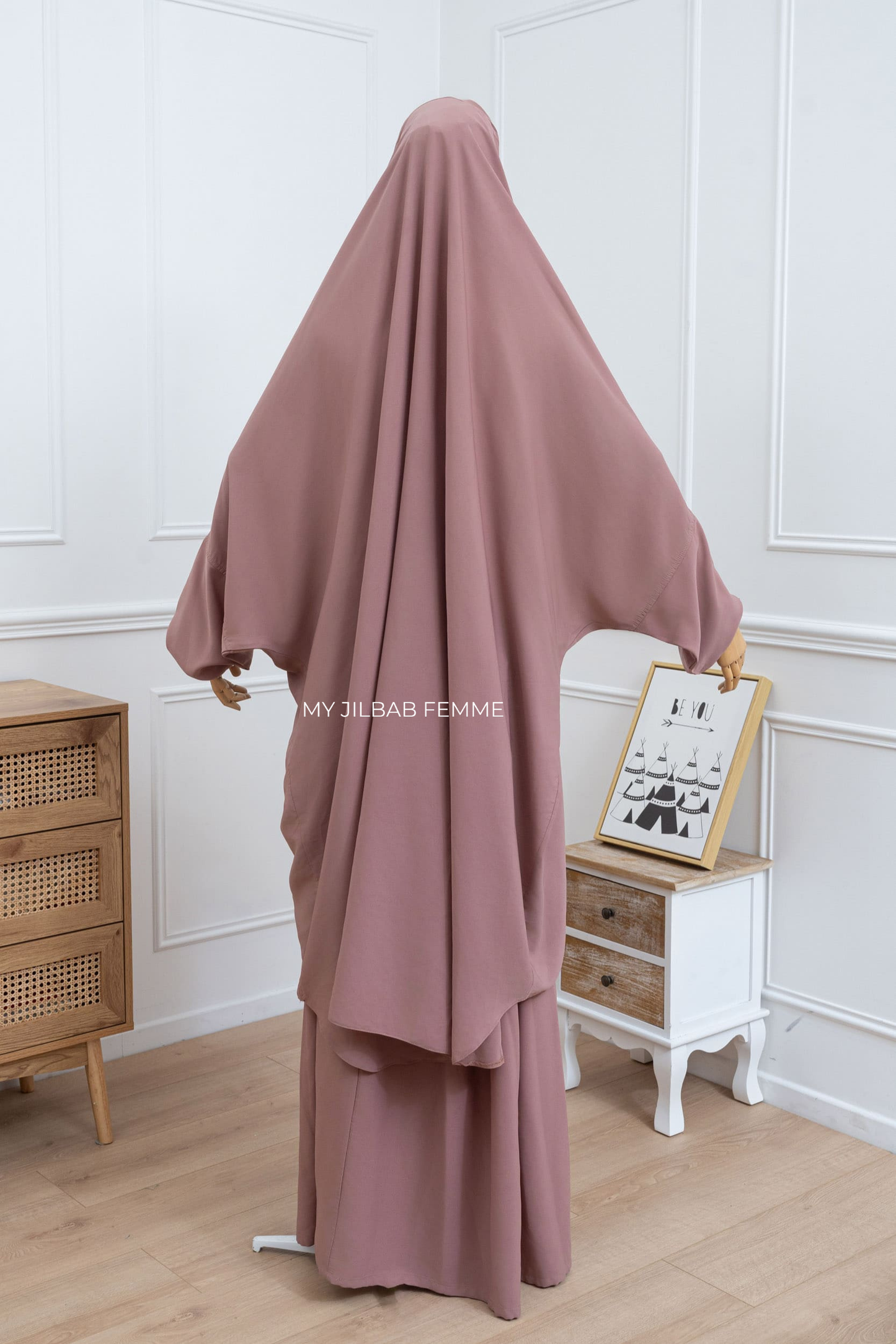 Jilbab 2 pièces - Beige rosé