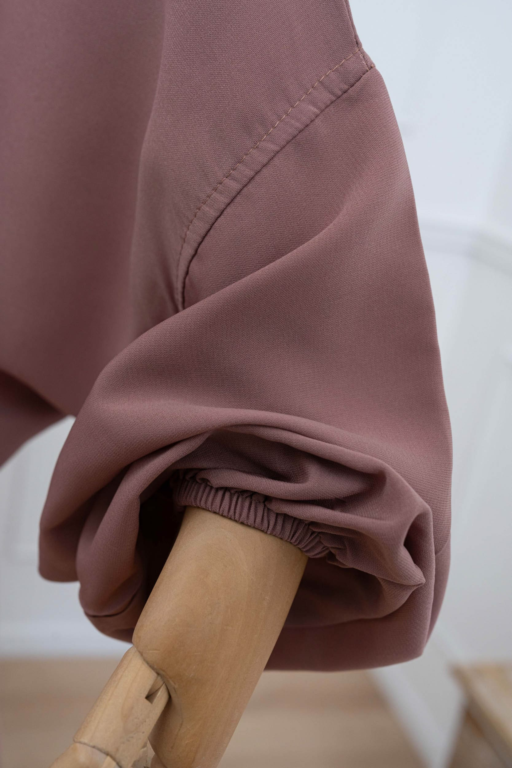 jilbab deux pièce beige rose manche
