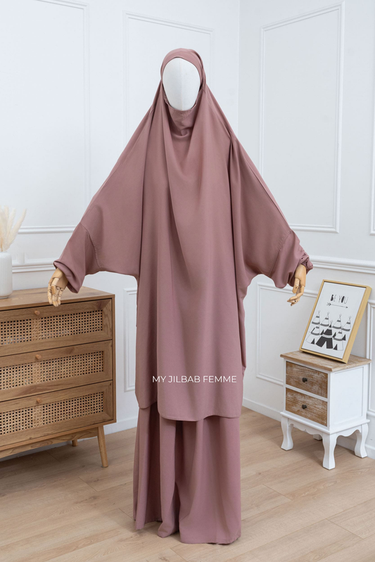 Jilbab 2 pièces - Beige rosé