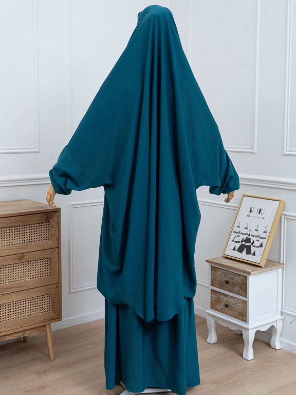 Jilbab 2 pièces - Gris - Petite Taille
