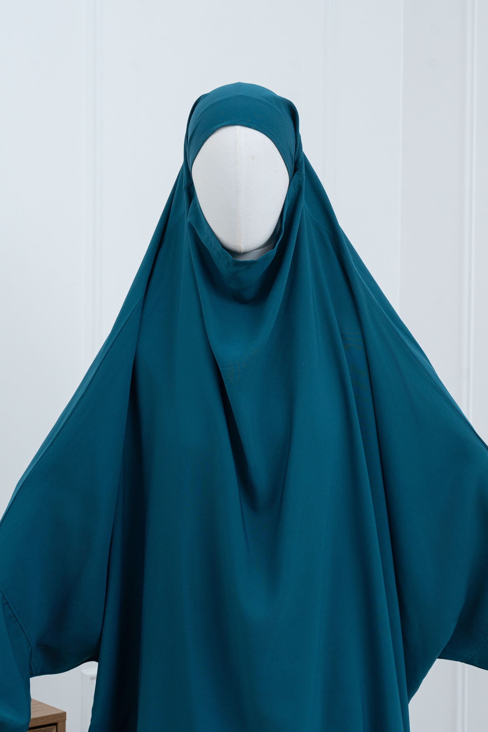 jilbab deux pièce bleu canard hijab