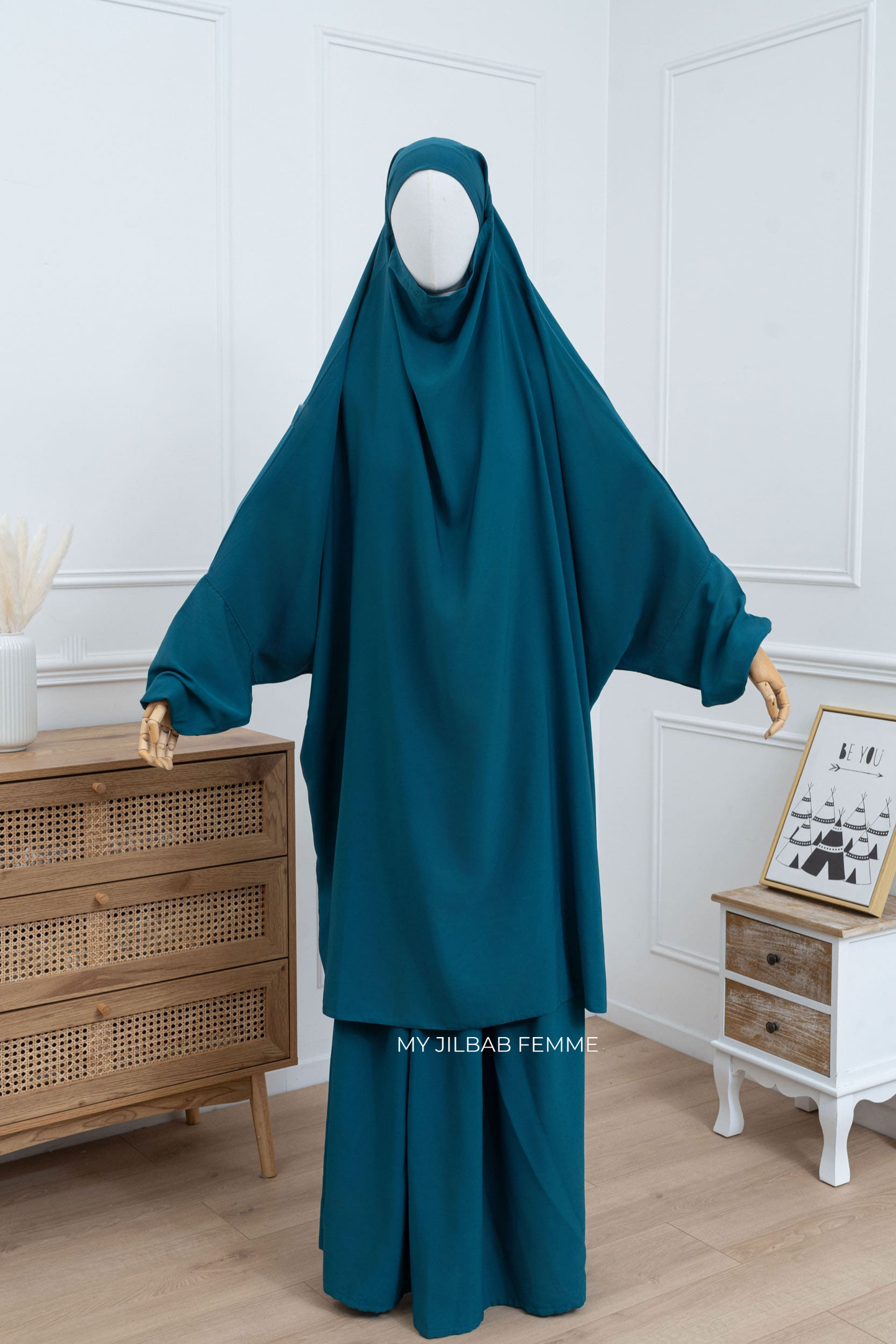 Jilbab 1 pièce - Bleu Canard