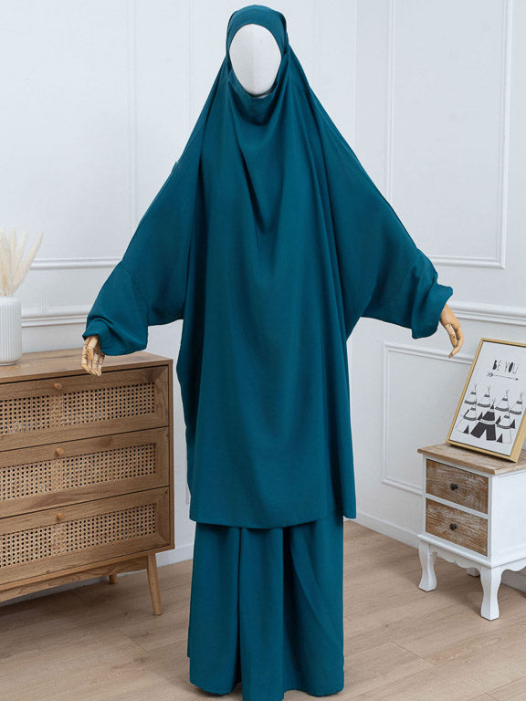 Jilbab 2 pièces - Bleu canard