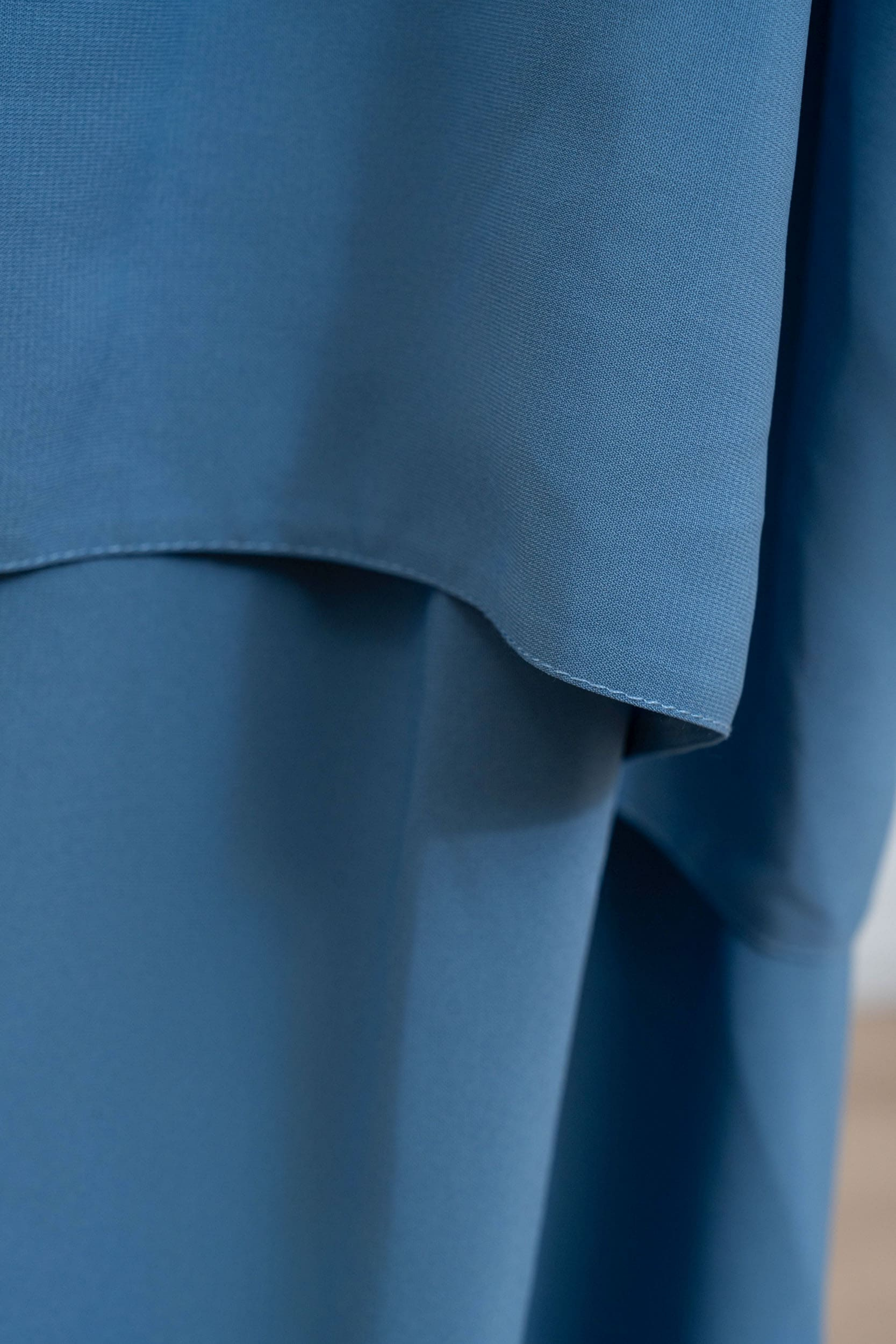 jilbab deux pièce bleu canard jupe