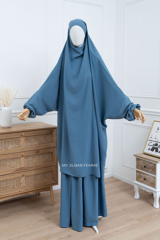 Jilbab 2 pièces - Bleu jeans