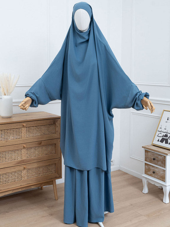 Jilbab 2 pièces - Bleu jeans
