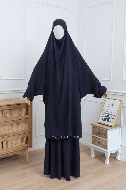 Jilbab 2 pièces - Bleu marine