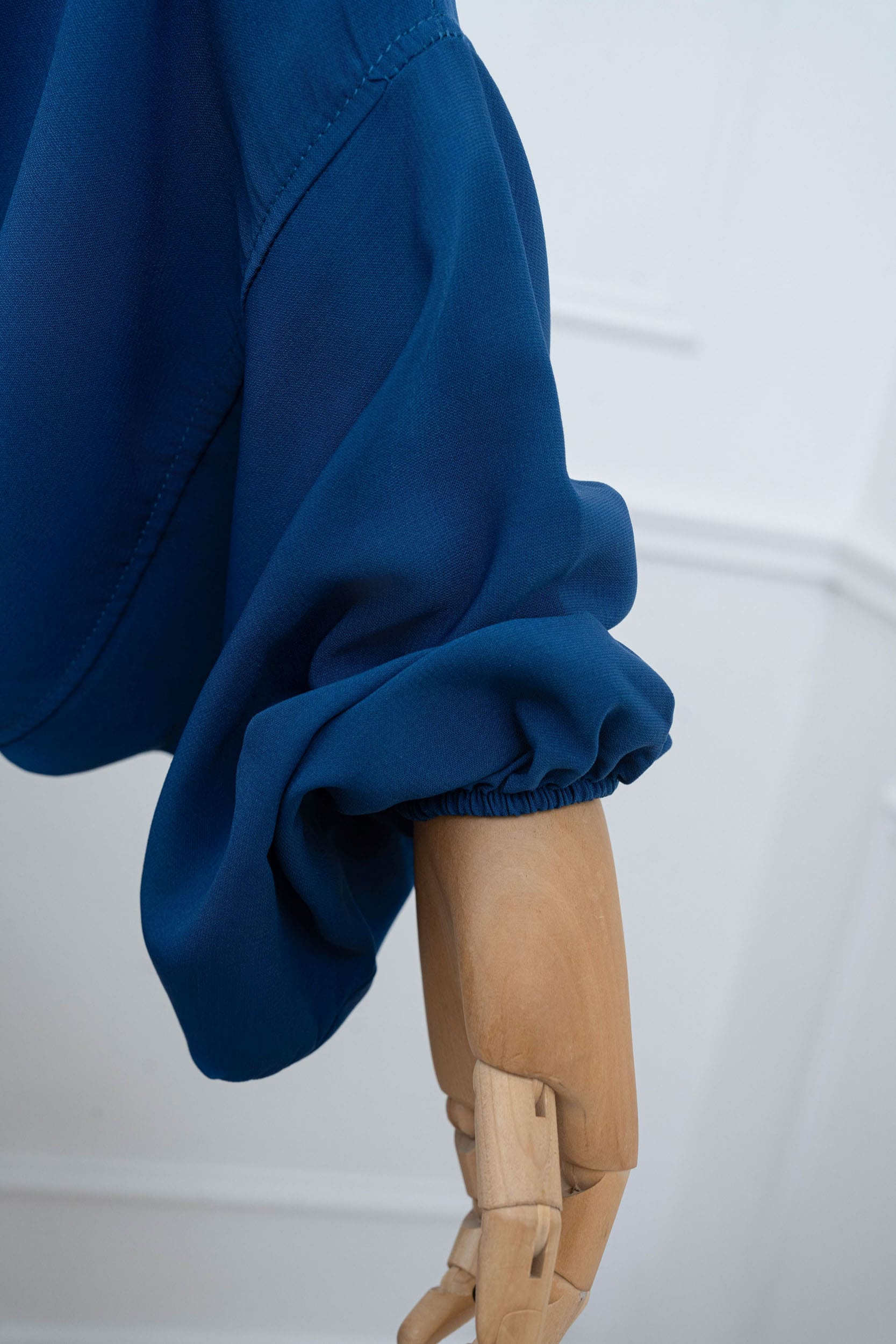 jilbab deux pièce bleu pétrole manche