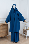 jilbab deux pièce bleu royal