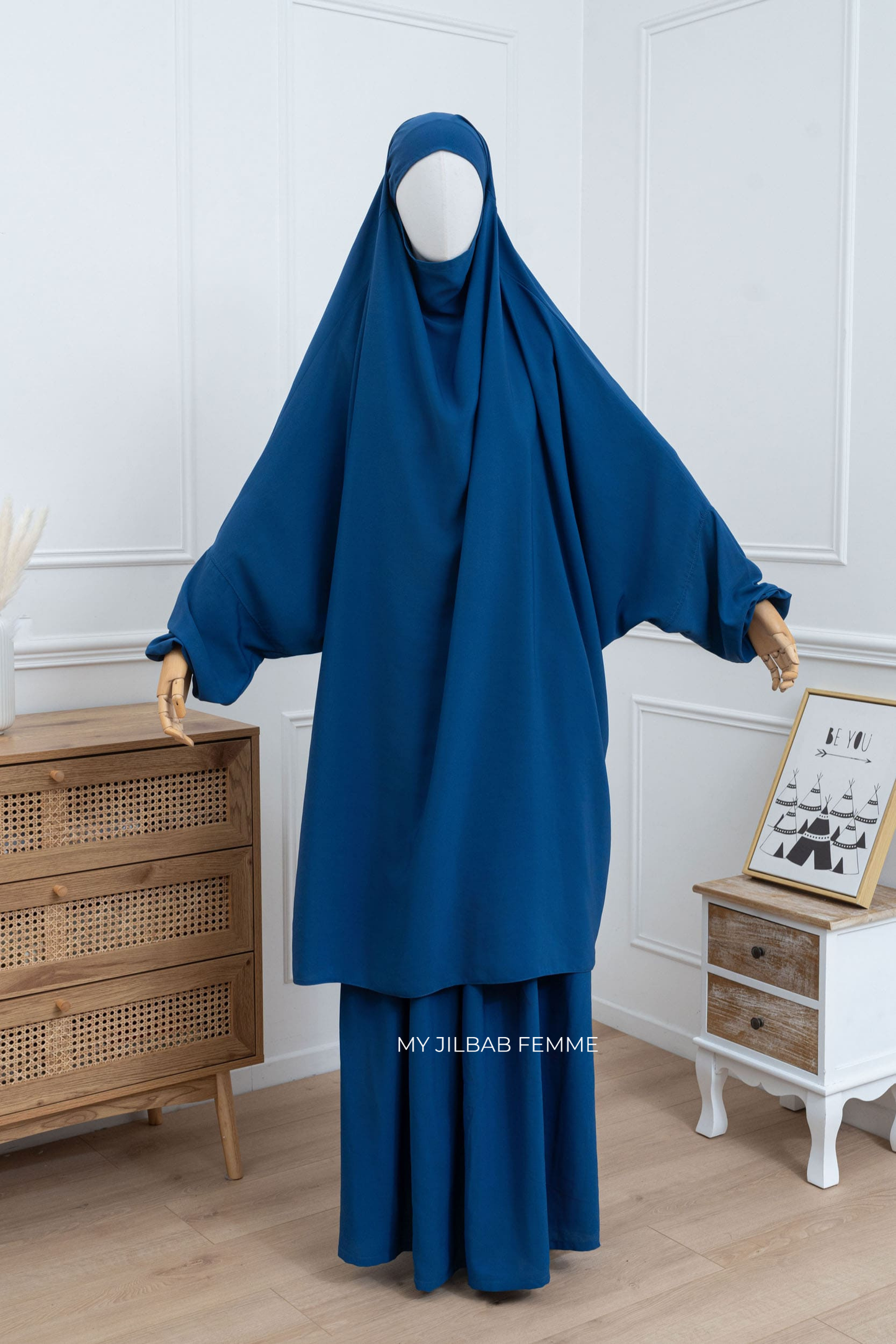 Jilbab 2 pièces - Bleu royal