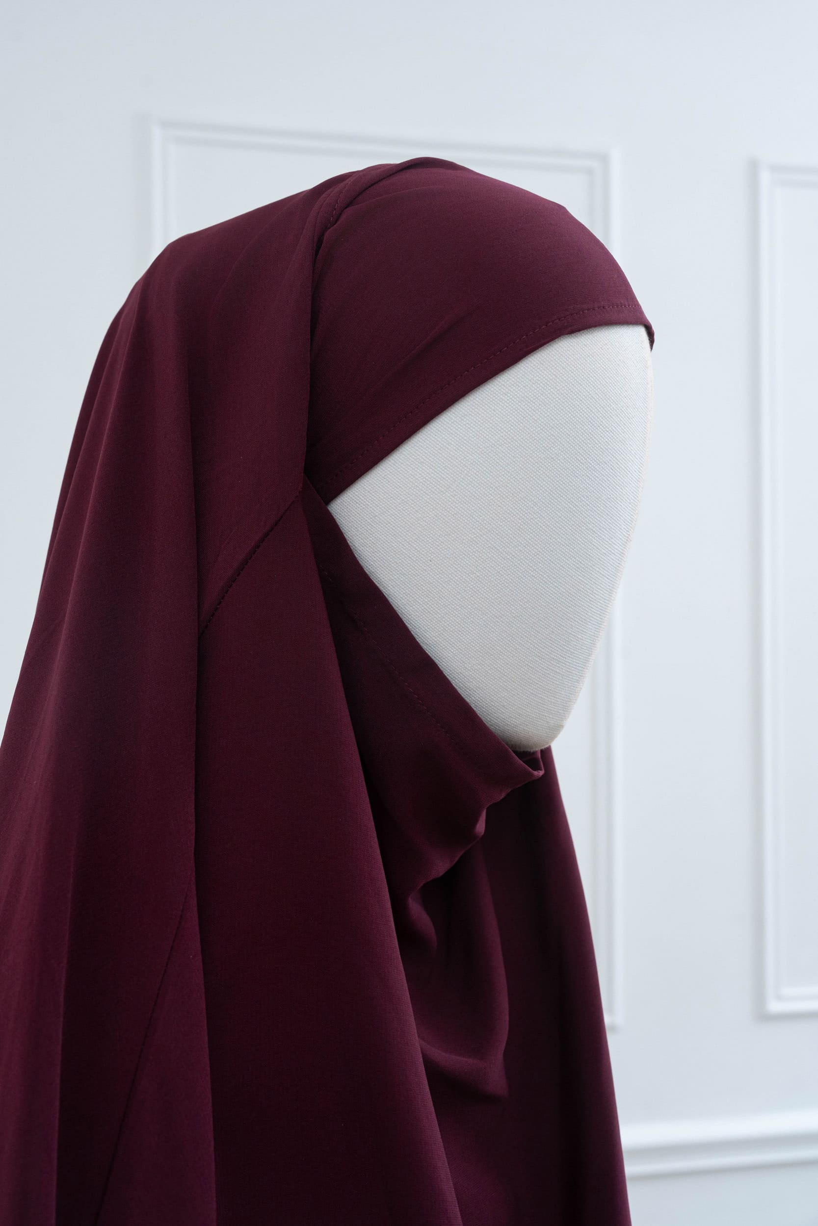 jilbab deux pièce bordeaux hijab profil