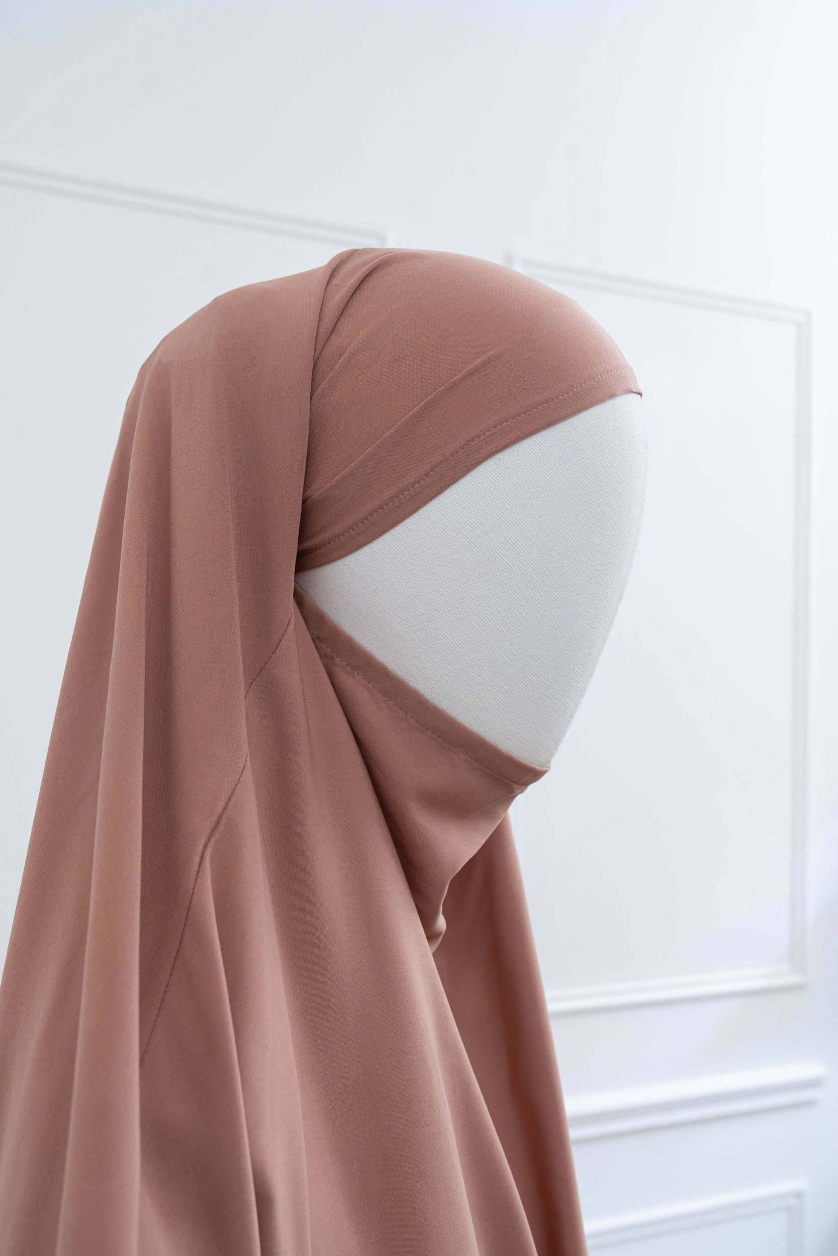 jilbab deux pièces camel hijab profil